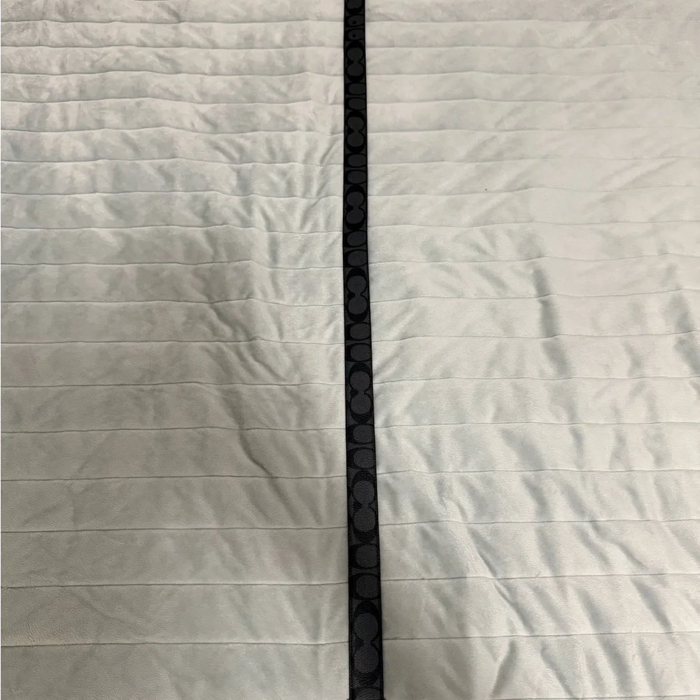 Coach Black Leather Belt with Silver Buckle - Picture 2 of 3